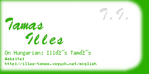 tamas illes business card
